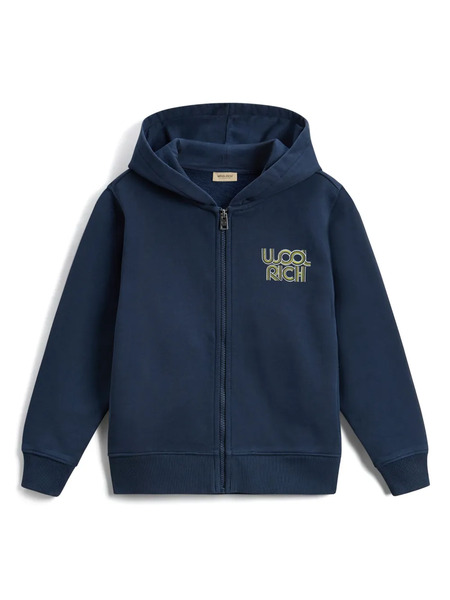  Woolrich Kids Zip-up Cotton Hoodie - Blue 