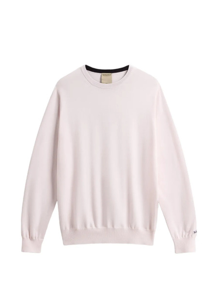  Woolrich Logo Cotton Crewneck Embroidered-logo Sweatshirt - Pink 