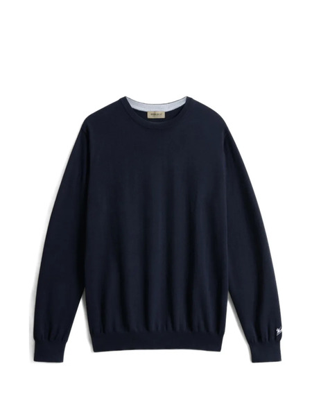  Woolrich Logo Cotton Sweater - Blue 