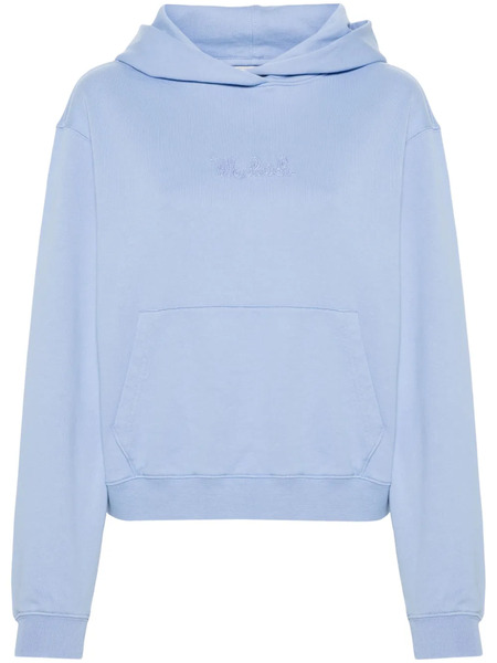  Woolrich Logo-embroidered Cotton Hoodie - Blue 