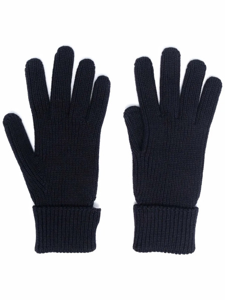  Woolrich Logo Knitted Gloves - Blue 