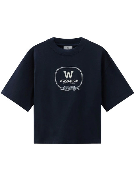  Woolrich Logo-print Cotton T-shirt - Blue 