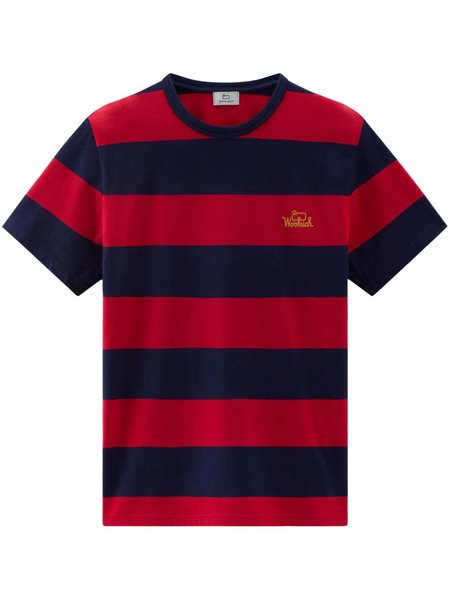  Woolrich Logo-print Striped T-shirt - Red 