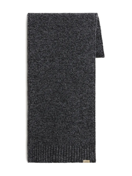  Woolrich Mouline Ribbed Wool Scarf - Black 