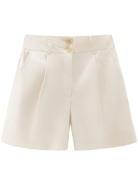  Woolrich Pleated High-waisted Shorts - Neutrals 
