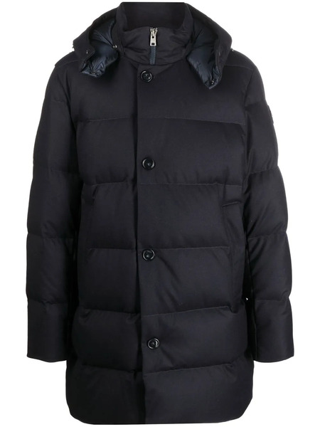 Woolrich Quilted Down Parka Coat - Blue 