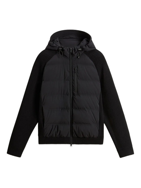  Woolrich Quilted Knitted-panel Coat - Black 