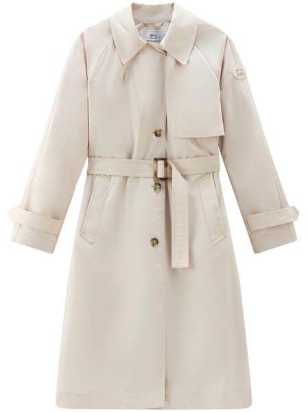  Woolrich Single-breasted Belted Trench Coat - Neutrals 