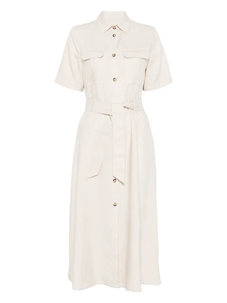  Woolrich Tied-waist Midi Dress - Neutrals 