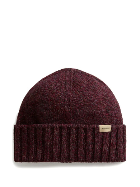  Woolrich Wool Ribbed Beanie - Red 