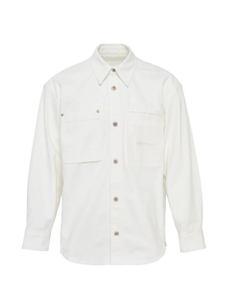 Wooyoungmi Shacket Back Floral-print Jacket - White 