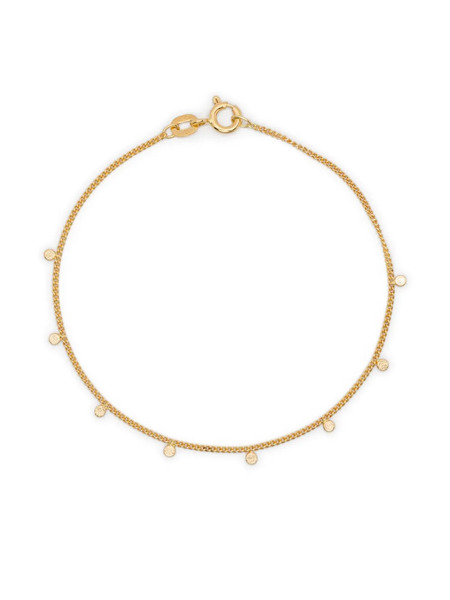  Wouters & Hendrix Gold 18k Gold Hammered-charm Bracelet 