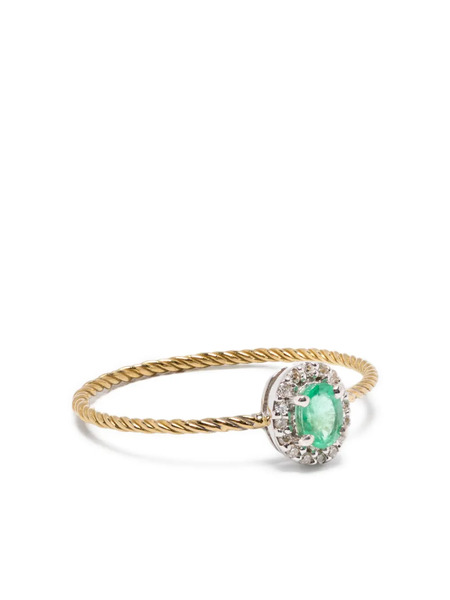  Wouters & Hendrix Gold 18kt Yellow Gold Emerald Ring 
