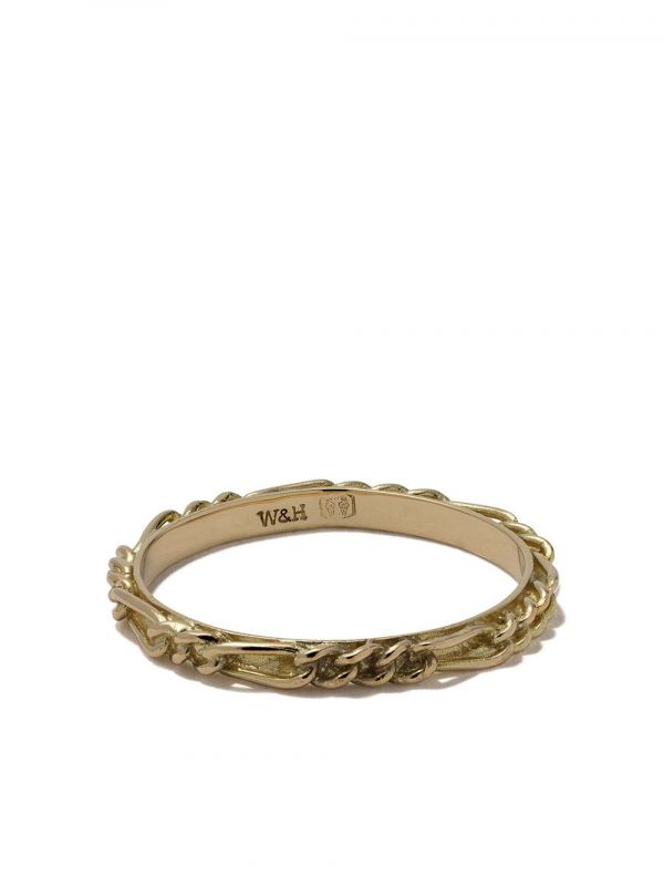  Wouters & Hendrix Gold 18kt Yellow Gold Figaro Chain Ring 