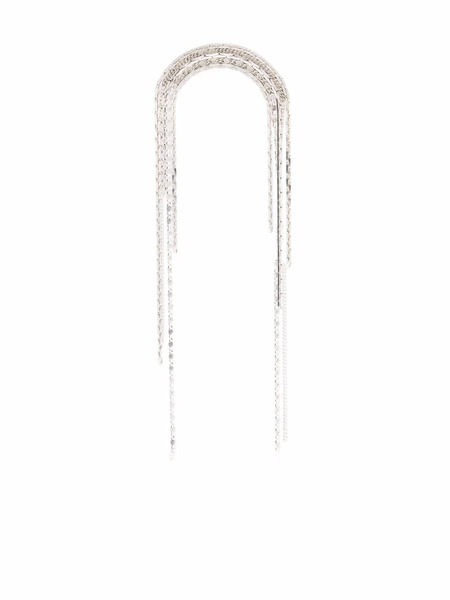  Wouters & Hendrix Serpentine Falling Chains Statement Earring - Silver 