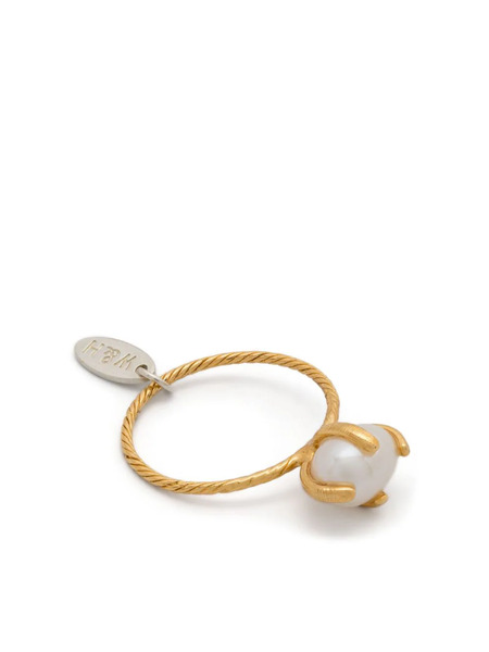  Wouters & Hendrix Twisted Pearl Band Ring - Gold 