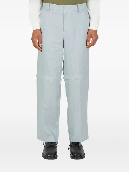  Wynn Hamlyn Detachable-panel Linen Trousers - Blue 