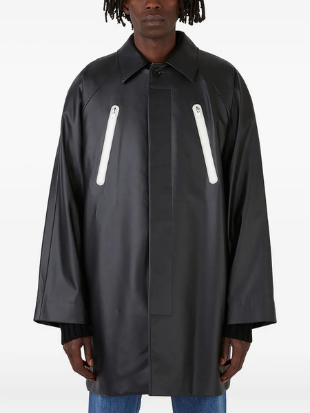  Wynn Hamlyn Zip-fastening Raglan-sleeve Coat - Black 