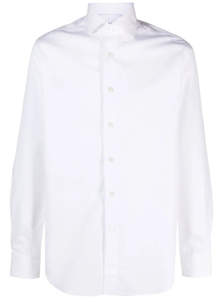  Xacus Spread-collar Cotton Shirt - White 