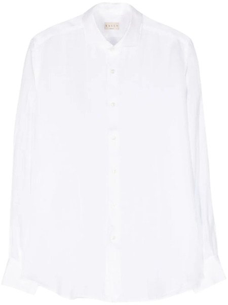  Xacus Spread-collar Linen Shirt - White 