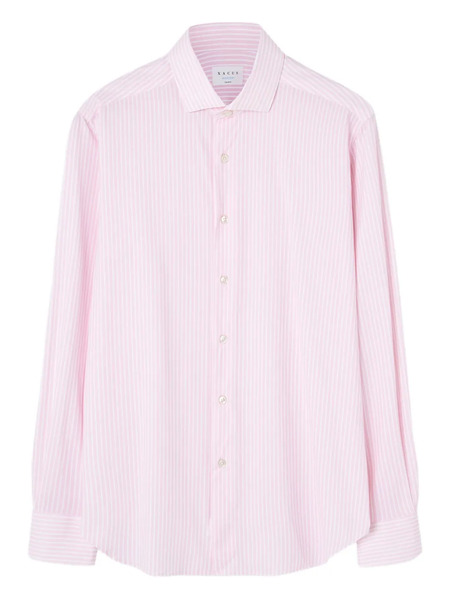  Xacus Striped Long-sleeved Shirt - Pink 