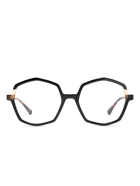  Xavier Garcia Design Dana Geometric-frame Glasses - Black 