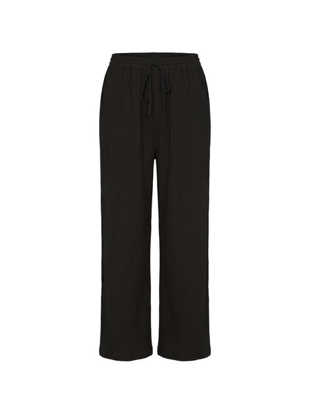  Xirena Devon Drawstring Textured Trousers - Black 