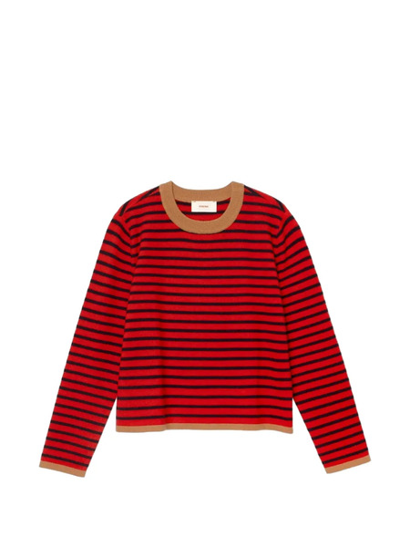 Xirena Maxwell Striped Round-neck Sweater - Red 