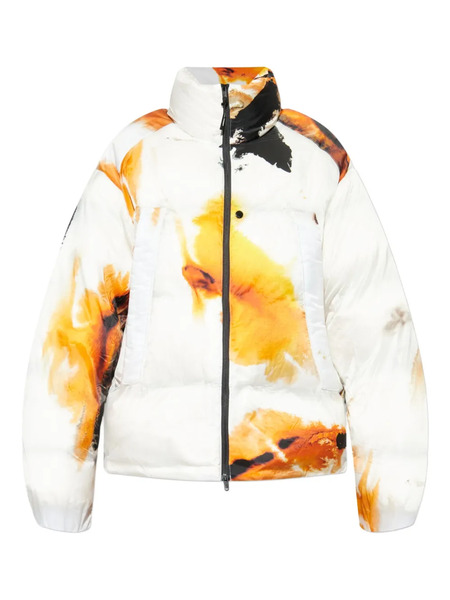  Y-3 Abstract-print Puffer Jacket - White 