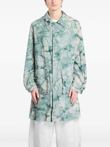  Y-3 Aop Hooded Parka - Green 