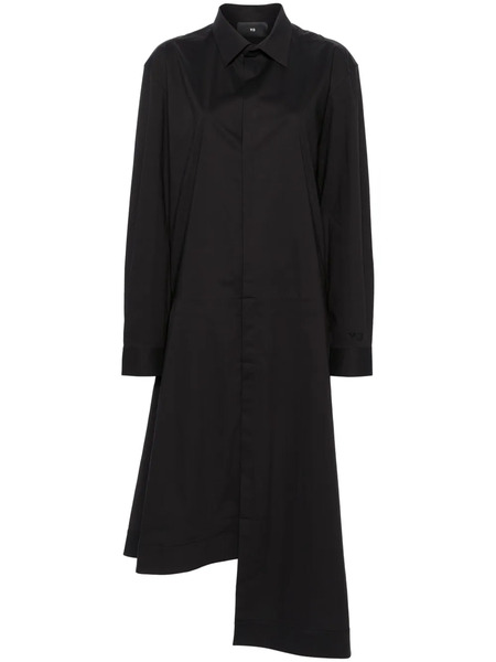  Y-3 Asymmetric Shirt Dress - Black 