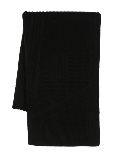  Y-3 Engineered Logo-debossed Scarf - Black 