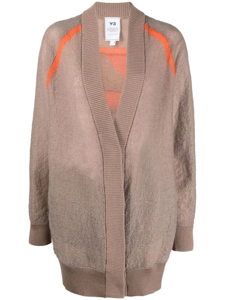 Y-3 Logo-jacquard Cardigan - Neutrals 