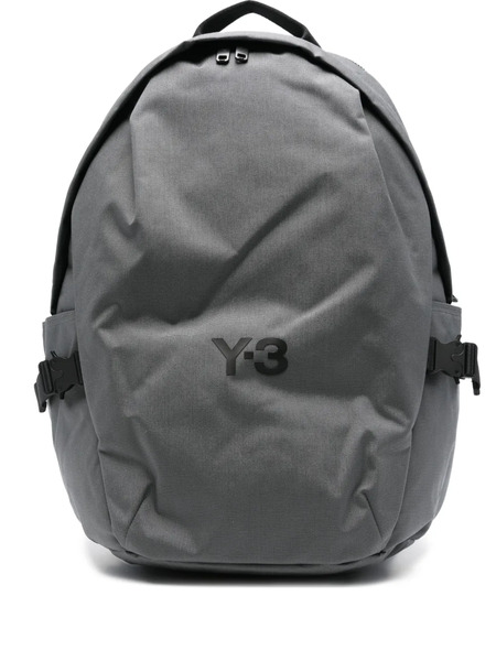  Y-3 Logo-plaque Backpack - Grey 