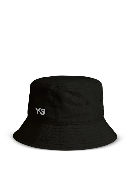  Y-3 Logo-print black Bucket Hat 