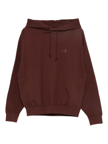  Y-3 Logo-print Hoodie - Brown 