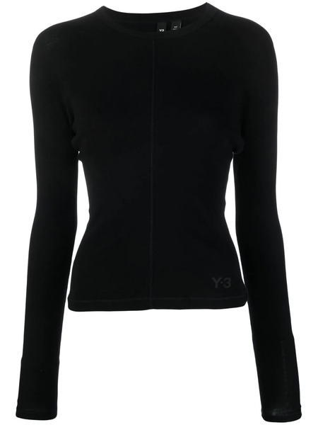  Y-3 Logo-print Long-sleeve Top - Black 
