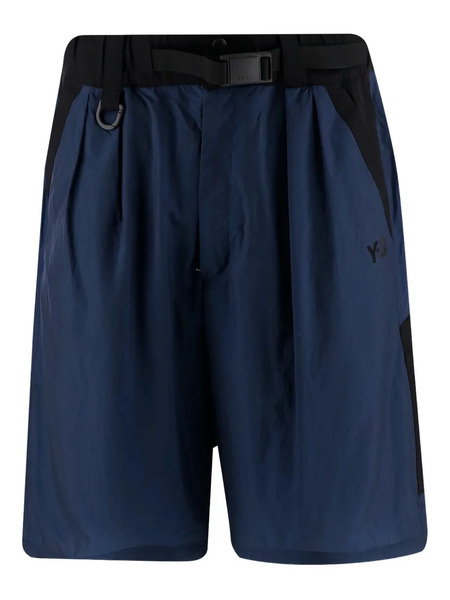 Y-3 Logo-print Shorts - Blue 