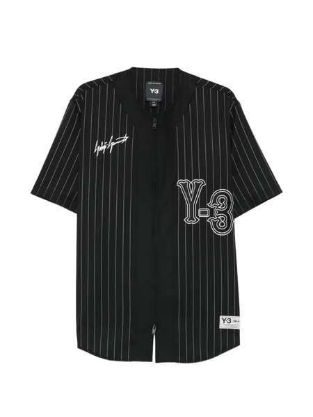  Y-3 Pinstripe Zip-up Shirt - Black 