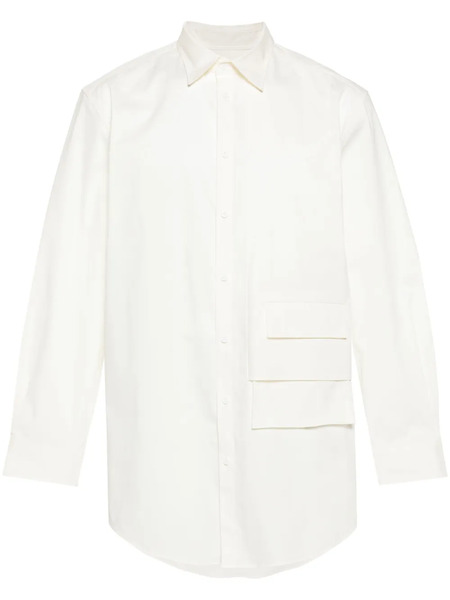 Y-3 Pocket-detailed Poplin Shirt - Neutrals 