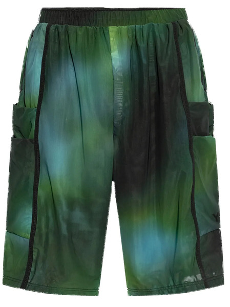  Y-3 Printed Cargo Shorts - Green 