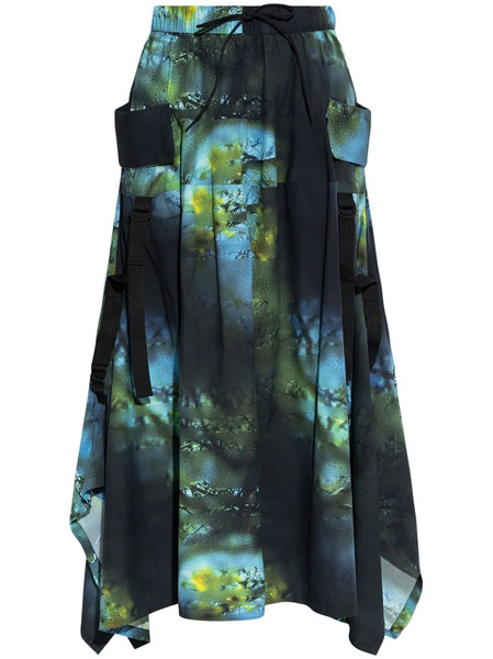  Y-3 Printed Maxi Skirt - Black 