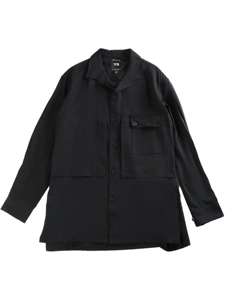  Y-3 Rayon Twill Shirt - Black 