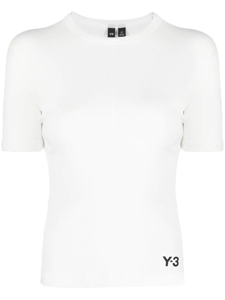  Y-3 Short-sleeve Organic-cotton Top - White 