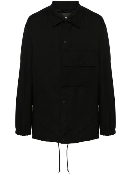  Y-3 Sport Uniform Coach Shirt Jacket - Black 