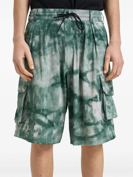  Y-3 Tie-dye Cargo Shorts - Green 