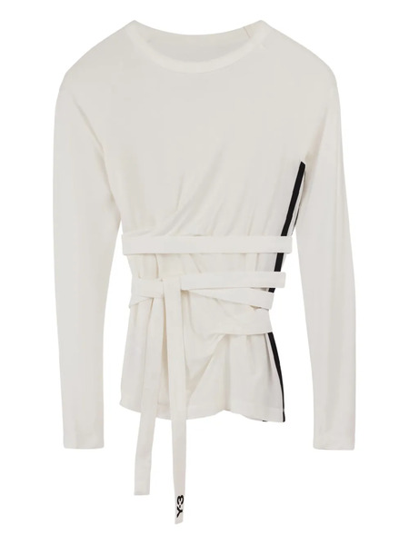 Y-3 Tie-fastening T-shirt - White 