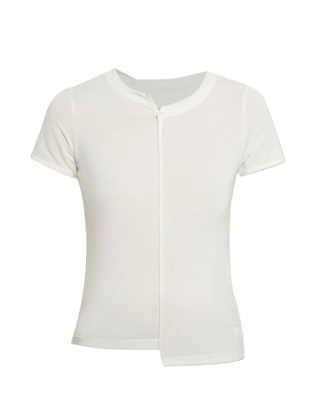  Y-3 Zip-detail T-shirt - Neutrals 