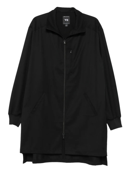  Y-3 Zip-front Long Jacket - Black 
