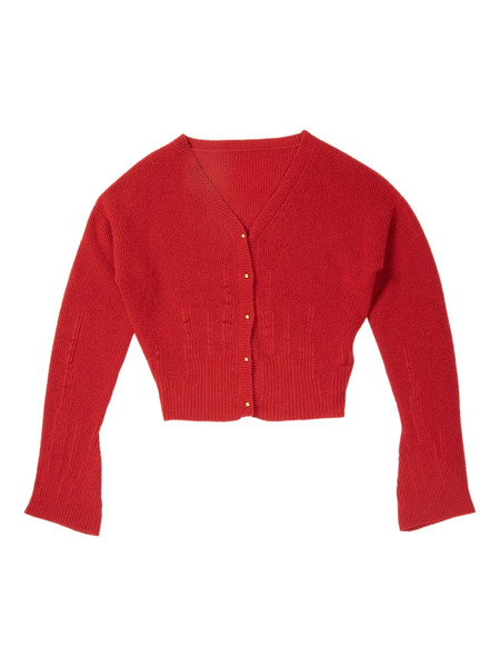  Yangkehan Cashmere Cardigan - Red 